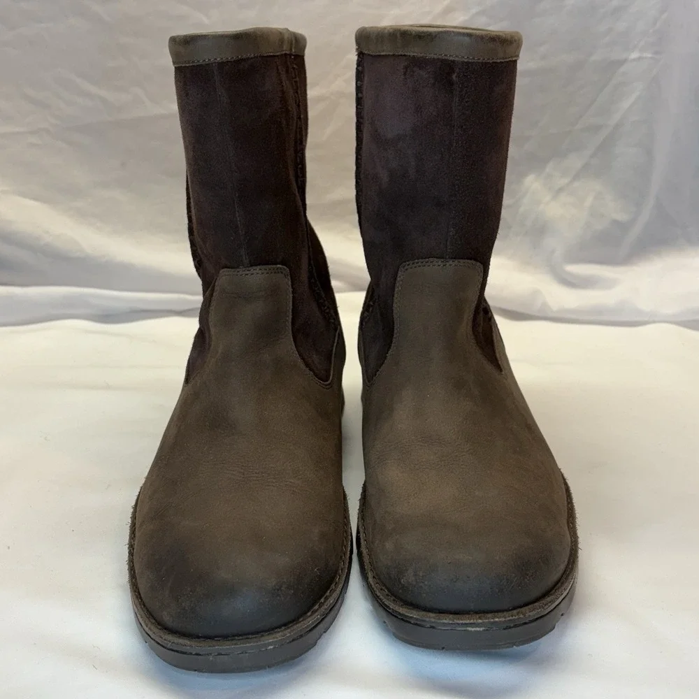 Ugg Foerster Sheepskin Leather Boots Mens 12 Suede Waterproof Wool Lined 1007796